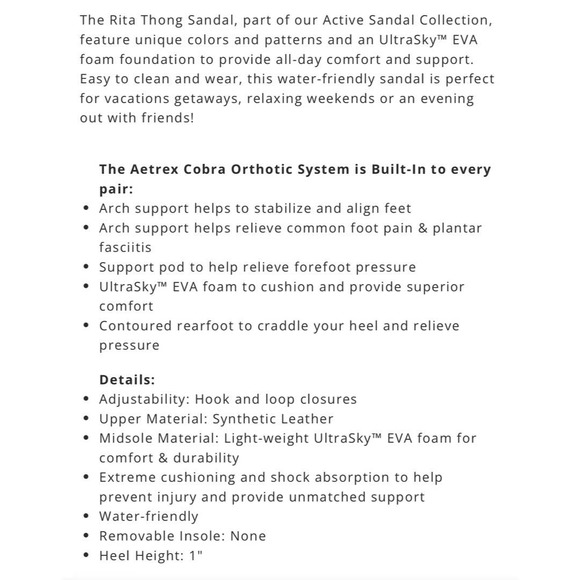 NIB Aetrex Rita 40 9-9.5 Thong Sandal Flip Flops Navy AE875 - Picture 11 of 12